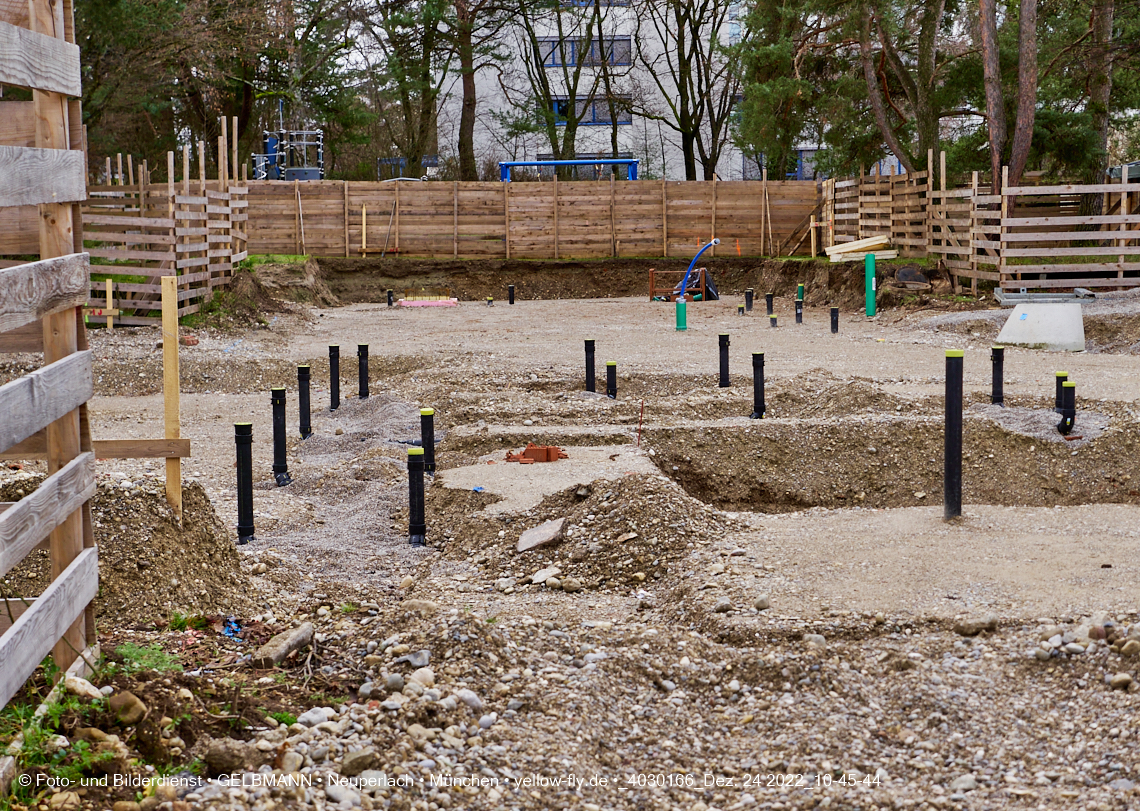 24.12.2022 - Baustelle an der Quiddestraße Haus für Kinder in Neuperlach